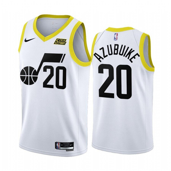 Men's Utah Jazz #20 Udoka Azubuike White 2022/23 Association Edition Stitched Basketball Jersey